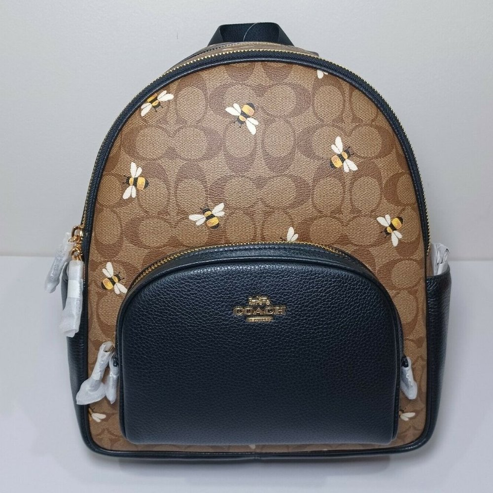 Coach Bees print backpack